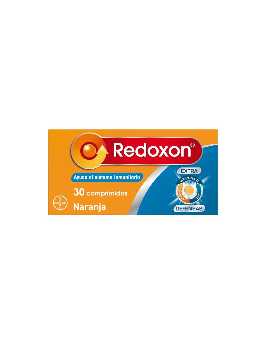 Redoxon Extra Defensas Vitaminas Sabor Naranja 30 Comprimidos Efervescentes