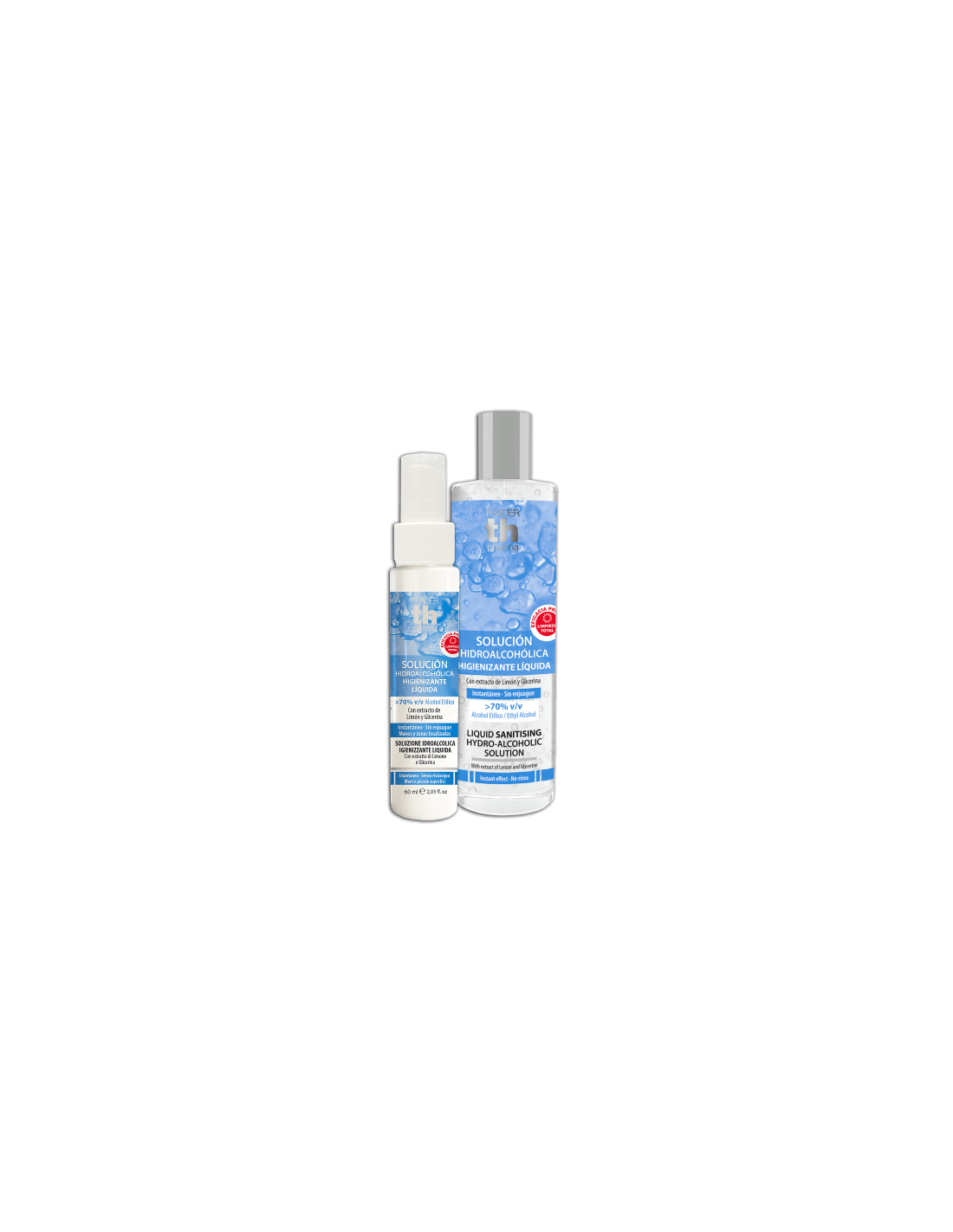 Th Pharma Pack Solución Hidroalcohólica Higienizante Líquida 500ml+Spray Higienizante 60 ml