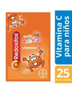 Redoxitos Vitaminas Defensas Niños 25 Perlas blandas Sabor Naranja