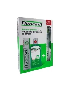 Fluocaril Pack Bi-fluore 250 mg Menta 125ml + Enjuague Bucal Menta 500ml + Regalo Cepillo de Dientes