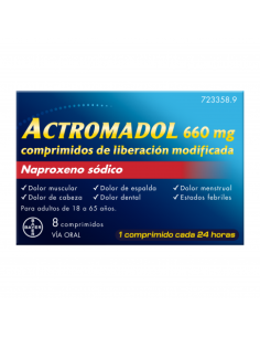 Actromadol 660mg 8 Comprimidos Liberación Modificada