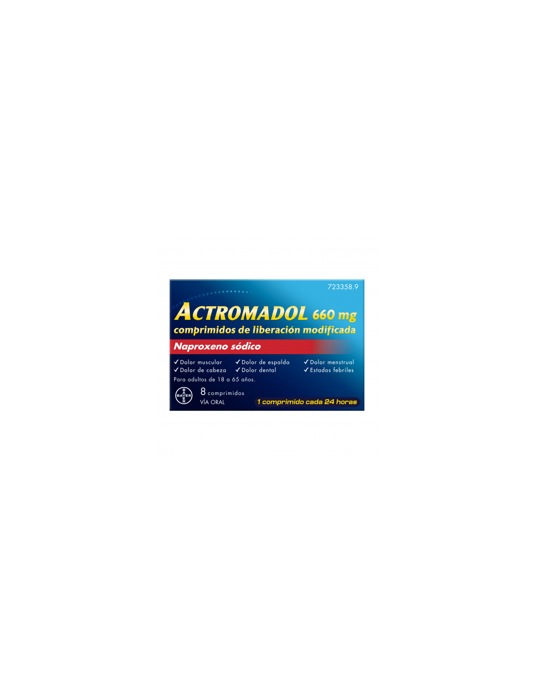 Actromadol 660mg 8 Comprimidos Liberación Modificada