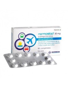 Normostop 50mg 12 Comprimidos Recubiertos Al/Al