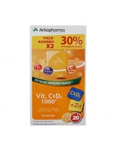 Arkopharma Vitamina C D3 Zinc 20 Comprimidos Efervescentes