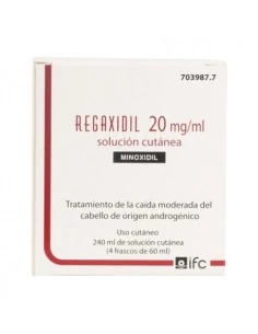 Regaxidil 20mg/ml 4 Frascos 60 ml