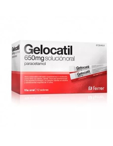 Gelocatil 650 mg 12 Sobres