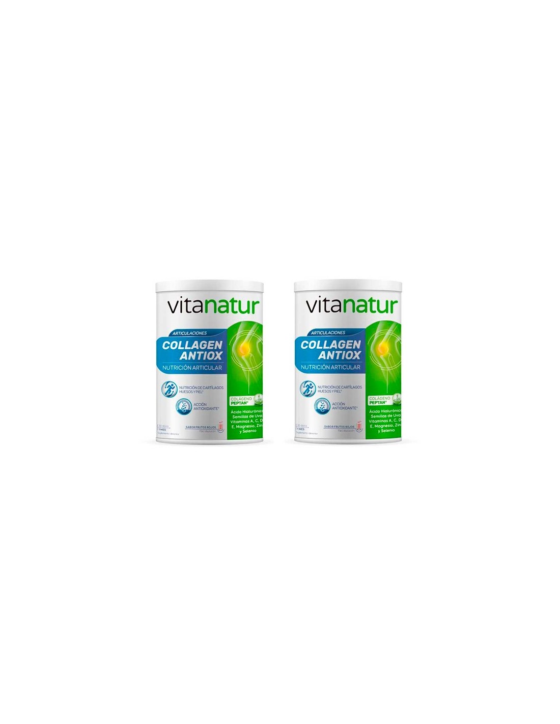 Vitanatur Collagen Antiox Duplo Sabor Frutos Rojos 360g+360g