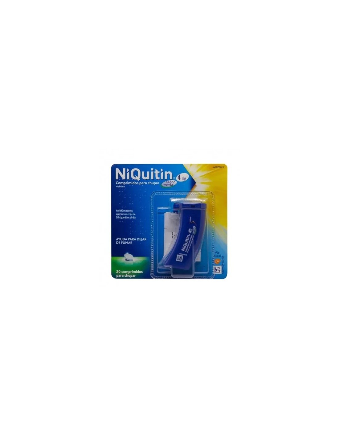 Niquitin 4mg 20 Comprimidos para Chupar Sabor Menta