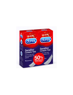 Durex DUPLO Sensitivo Contacto Total Preservativos, 2x12 unidades