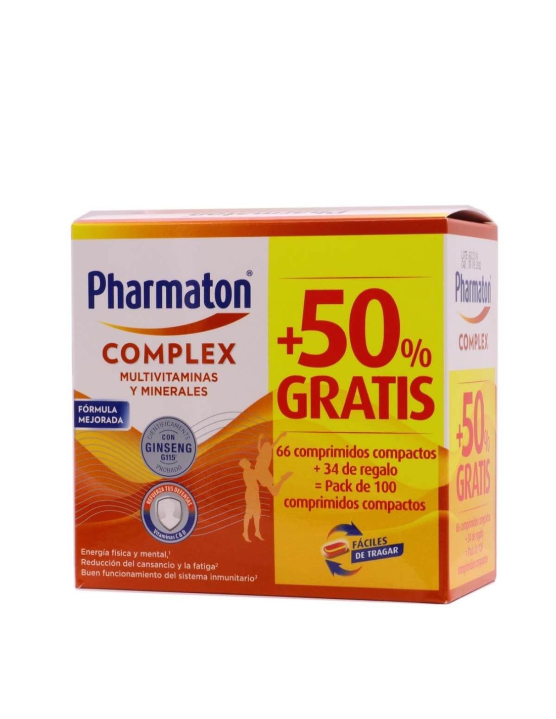 Pharmaton Complex 66 + 34 Comprimidos