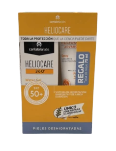Heliocare 360º Water Gel Hidratación Long-Lasting Spf50+ 50 Ml+ Regalo Heliocare Advance Spray Talla Viaje