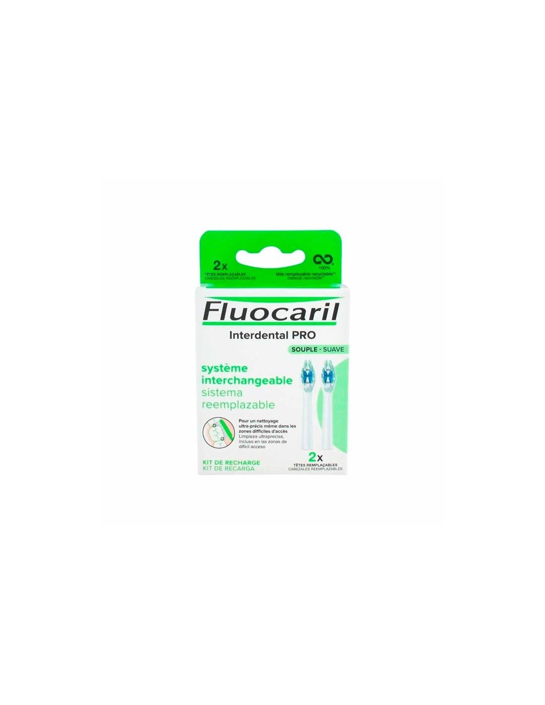Fluocaril Interdental Pro Kit Recarga Suave Sistema Reemplazable