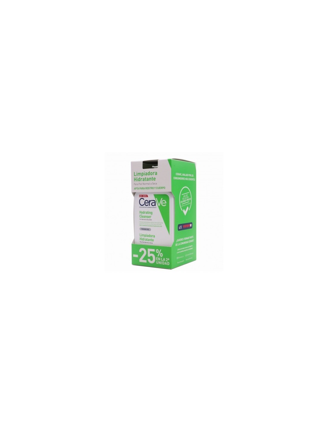 Cerave Limpiadora Hidratante Piel Normal a Seca 473 ml + 473ml Duplo