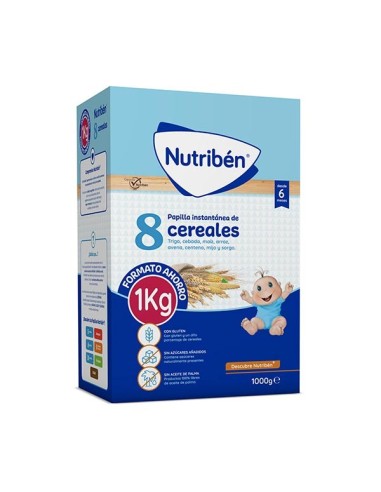 Nutribén Papilla polvo +6meses 8 cereales 1000 gr