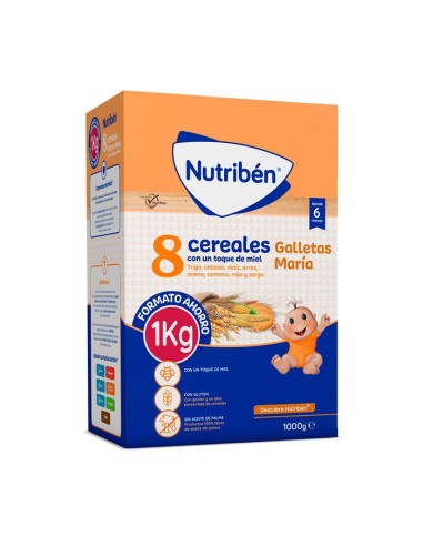 Nutribén 8 Cereales y Miel Galletas María 1kg