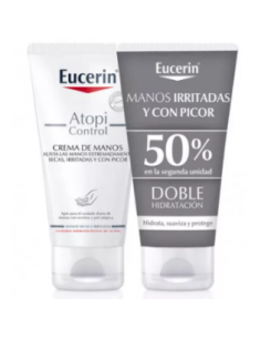 Eucerin Duplo Crema de Manos Atopic Control 2X75 ml