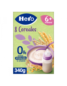 Papilla de cereales Hero Baby 8 cereales 340g