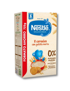 Nestlé Papilla 8 Cereales Con Galleta María 725 Gr
