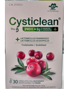 Cysticlean 240 mg PAC + 2 g. D-Manosa Pro-B 30 Sobres
