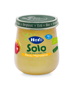 Hero Solo Tarrito BIO de Pera y Manzana + 4 meses 120gr.