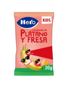 Hero Kids Snacks Corazones plátano y fresa