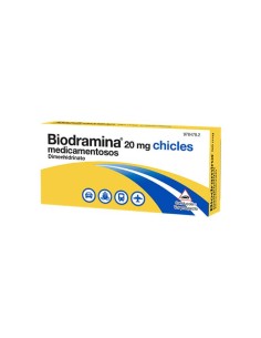 Biodramina 20mg Chicles Medicamentosos 6 Uds