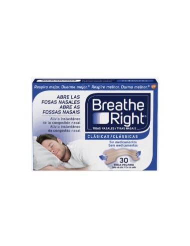 Breathe Right Tira Nasal Clasica 30 uds