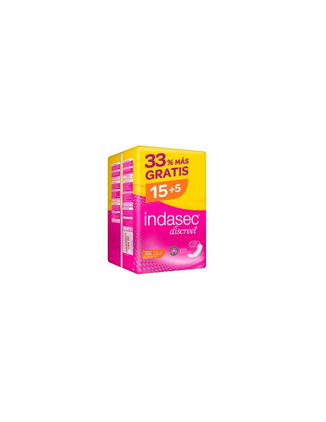 Indasec Discreet Maxi 15 + 5 Unidades