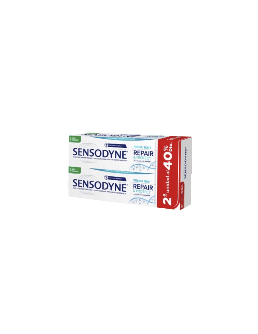 Sensodyne Repair Protect Fresh Mint  Pack Duplo Pasta Dental 2x75 ml