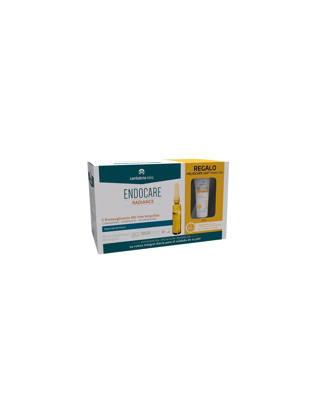 Endocare Radiance C Proteoglicanos Oil-free 30 Ampollas + Regalo Heliocare 360° Water Gel 15ml